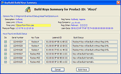 KeyBuild Build Keys Summary